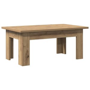 vidaXL Klubska mizica artisan hrast 100x60x42 cm inženirski les