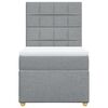 vidaXL Box spring postelja z vzmetnico svetlo siva 80x200 cm blago