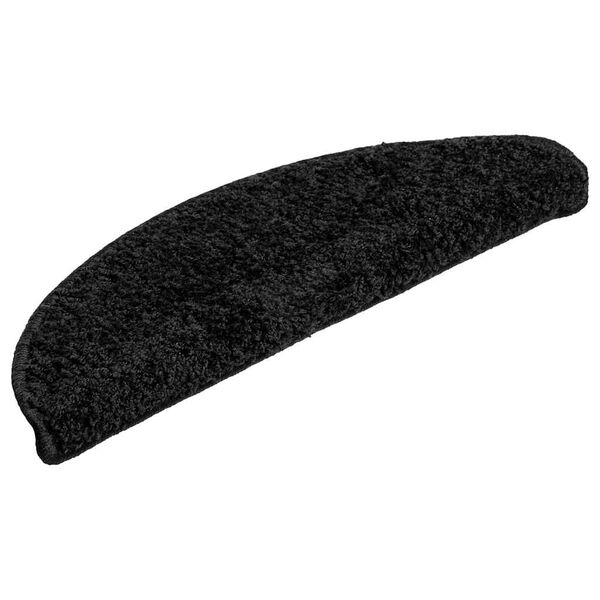 vidaXL Stopni&scaron;čne preproge 20 kosov 56x17x3 cm črne polkrožne