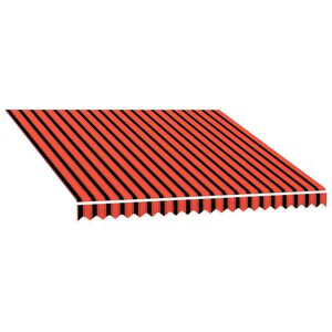 vidaXL Nadomestno platno tende Oranžna in Rjava 300 x 250 cm Platno
