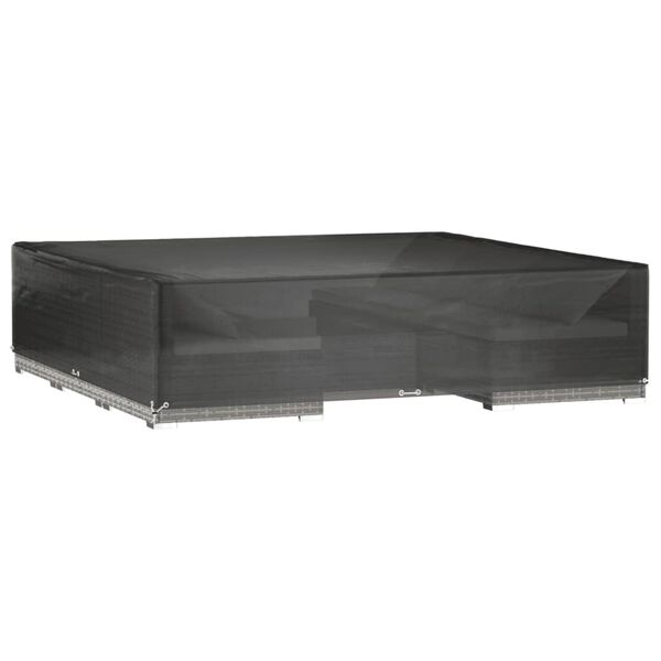 vidaXL Prevleka za vrtno pohištvo 16 obročkov 240x240x55 cm kvadratna