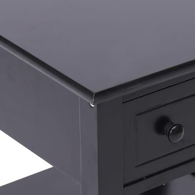 vidaXL Stranska mizica črna 40x40x40 cm les pavlovnije