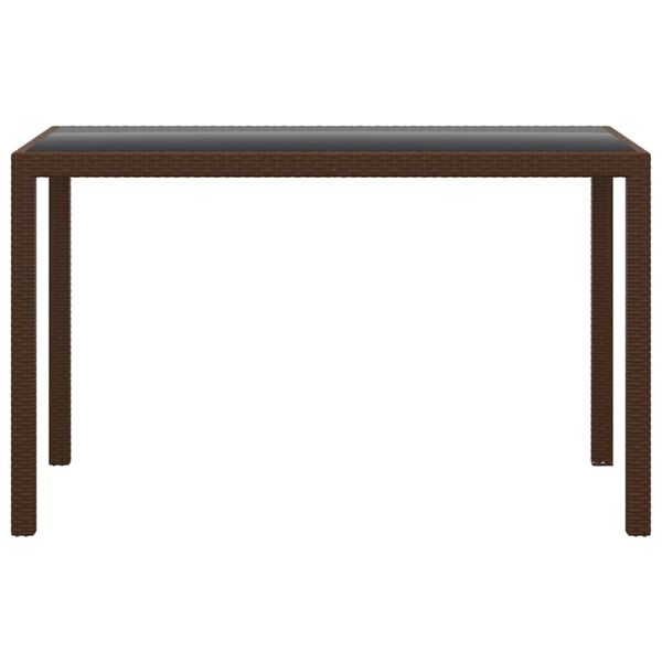 vidaXL Vrtna jedilna garnitura 3-delna z blazinami poli ratan rjava