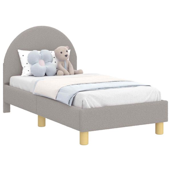 vidaXL Posteljica za malčke z vzglavjem Svetlo siva 70 x 140 cm