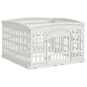 vidaXL 4 Panelni igralni prostor za kužke 88 x 88 x 56 cm Plastika
