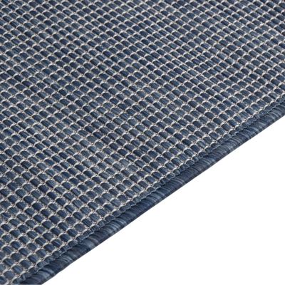 vidaXL Zunanja preproga ploščato tkanje 200x280 cm modra