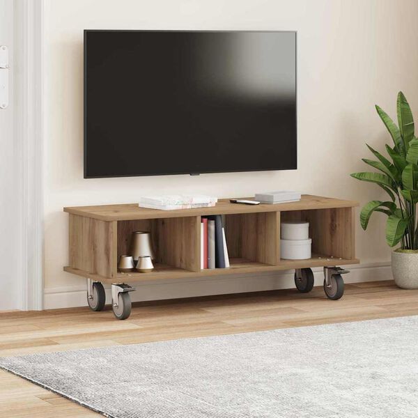 vidaXL TV stojalo Umetni hrast 100 x 35 x 35 cm Konstruiran les