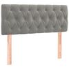 vidaXL Box spring postelja z vzmetnico svetlo siv 90x190 cm žamet