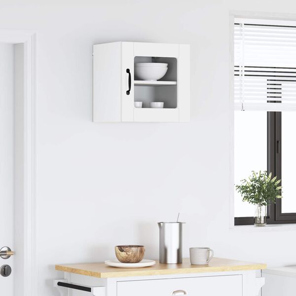 vidaXL Kuhinjski element s polico Visok sijaj bela 40 x 31 x 40 cm