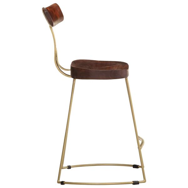 vidaXL Barski stolčki 2 črni 49x43x79 cm trden mangov les