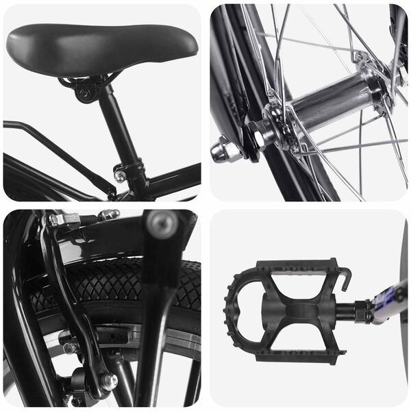 vidaXL Otro&scaron;ko Kolo 18 Palcev za 5-7 let Črna