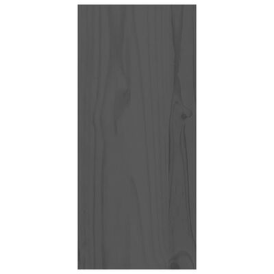 vidaXL Vinska omarica siva 56x25x56 cm trdna borovina