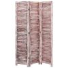 vidaXL Paravan 3-delni rjav 105x165 cm les