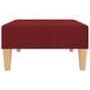 vidaXL Raztegljiv kavč dvosed s stolčkom vinsko rdeče blago