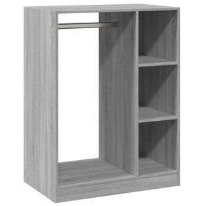 vidaXL Garderobna omara siva sonoma 77x48x102 cm inženirski les