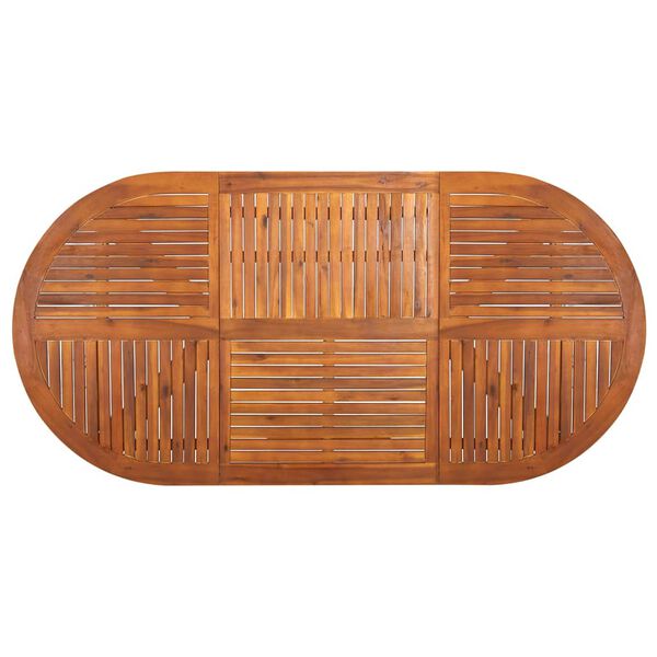 vidaXL Vrtna jedilna garnitura 7-delna črna