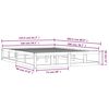 vidaXL Posteljni okvir bel 150x200 cm trden les