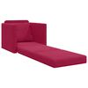 vidaXL Sofa postelja 60cm Vinorodna rdeča Žamet