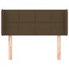 vidaXL Vzglavje z u&scaron;esi temno rjavo 83x16x78/88 cm blago