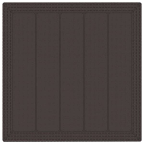 vidaXL Komplet za jedilnico v vrtu 3 pcs Rjava Polipropilen