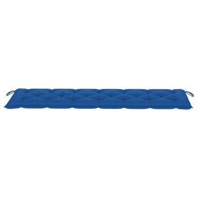 vidaXL Blazina za vrtno klop modra 200x50x7 cm blago
