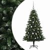 vidaXL Umjetno božično drevo z okrasnimi kroglami 120 cm 150 LED