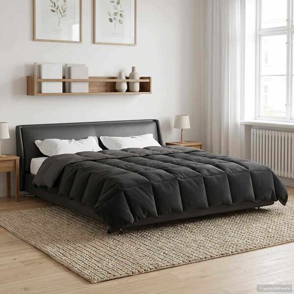 vidaXL Polna celoletna prevleka Svetlo siva 200 x 240 cm Mikrovlakna