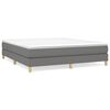 vidaXL Posteljni okvir z vzmetmi temno siv 160x200 cm blago