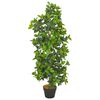 vidaXL Umetna rastlina lovorovo drevo z loncem zelena 120 cm