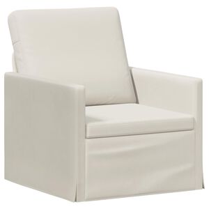 vidaXL Enosobna sofa Krem 70 x 81 x 82 cm Žamet