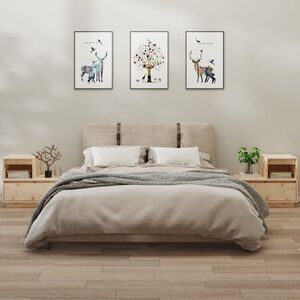 vidaXL Nočna omarica 2 kosa 60x34x51 cm trdna borovina