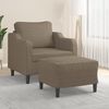 vidaXL Fotelj s stolčkom za noge taupe 60 cm blago