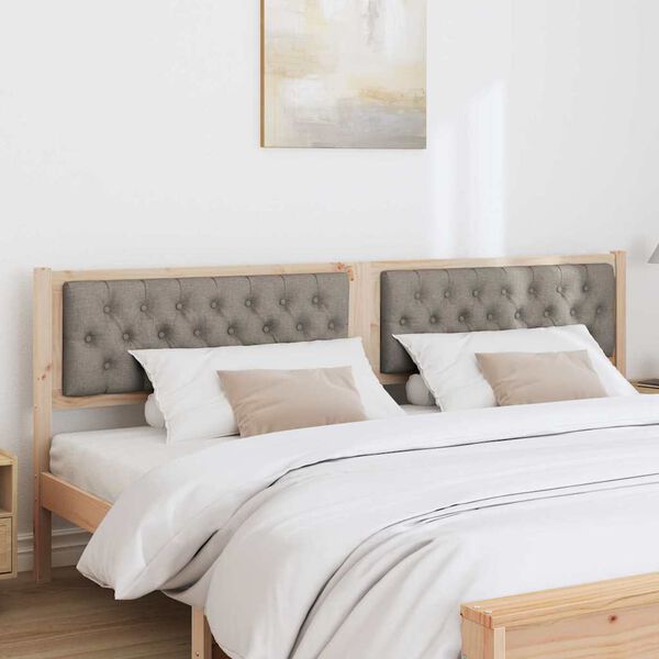 vidaXL Vzglavje Drugo Rjava in taupe 200 cm Trdna borovina