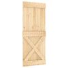 vidaXL Drsna vrata NARVIK Naravna in črna 85 x 210 cm (152,5 cm)