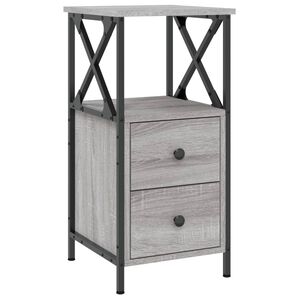 vidaXL Nočna omarica siva sonoma 34x35,5x70 cm inženirski les