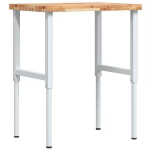 vidaXL Delovna miza 80x60x(73-99,5) cm trden akacijev les pravokotna