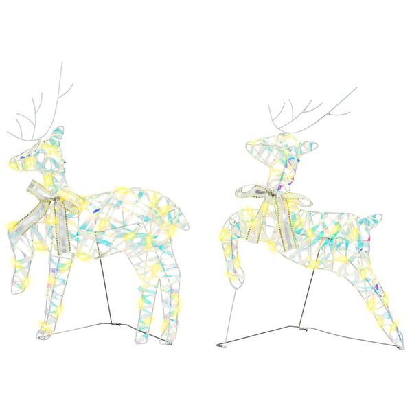 vidaXL LED jelene med 40 LED 2 pcs Toplo bela PET