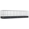 vidaXL Voliera s podalj&scaron;kom srebrna 832x207x212 cm jeklo