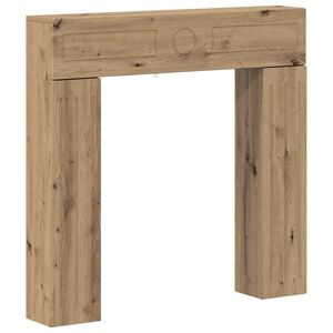 vidaXL Okvir kamina Artisan hrast 102 x 18 x 100,5 cm Inženirski les