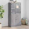 vidaXL Visoka omara z vrati siva sonoma 68x37x142 cm inženirski les
