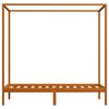 vidaXL Posteljni okvir z baldahinom medeno rjav iz borovine 100x200 cm