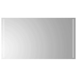 vidaXL LED kopalni&scaron;ko ogledalo Transparentno 90 x 50 cm kaljeno steklo