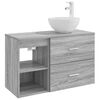 vidaXL Komplet pohi&scaron;tva za kopalnico 2 pcs Siva Sonoma Inženirski les