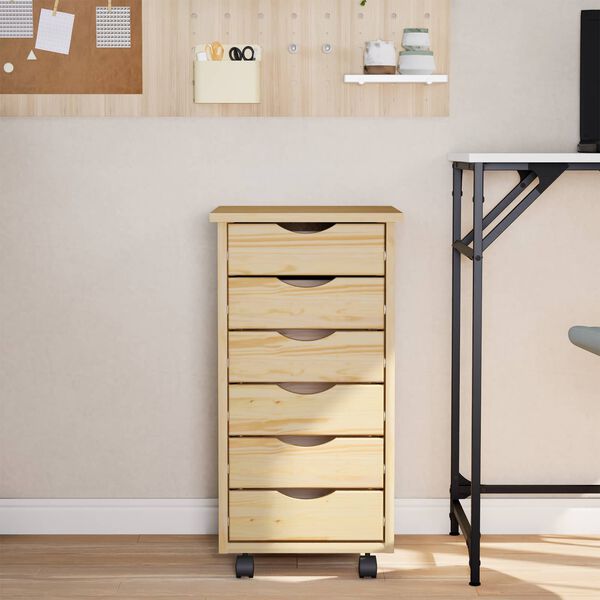 vidaXL Gugalna omarica s predali MOSS Jasen lak 34 x 39 x 65,5 cm