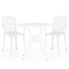 vidaXL Bistro garnitura 3-delna liti aluminij bela