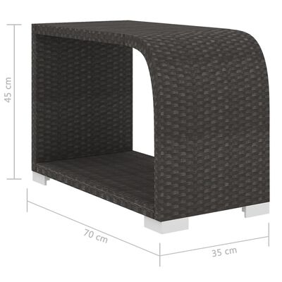 vidaXL Vrtna sedežna garnitura z blazinami 8-delna poli ratan črna