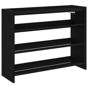 vidaXL Regal za čevlje črn 80x25x62 cm inženirski les