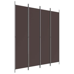 vidaXL Paravan 4-delni rjav 200x220 cm blago