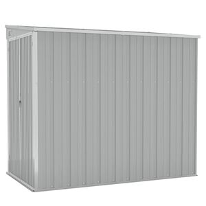 vidaXL Vrtna lopa siva 118x194x178 cm pocinkano jeklo