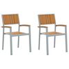 vidaXL Zložljiva stolica 2 pcs Rjava 56 x 57 x 87 cm